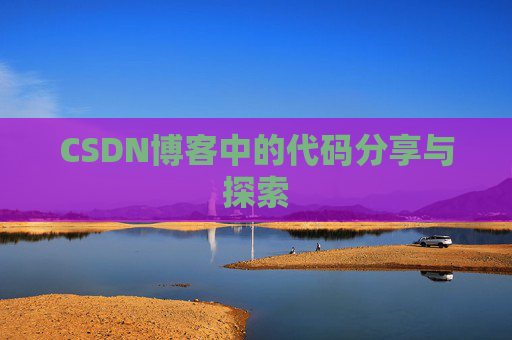 CSDN博客中的代码分享与探索